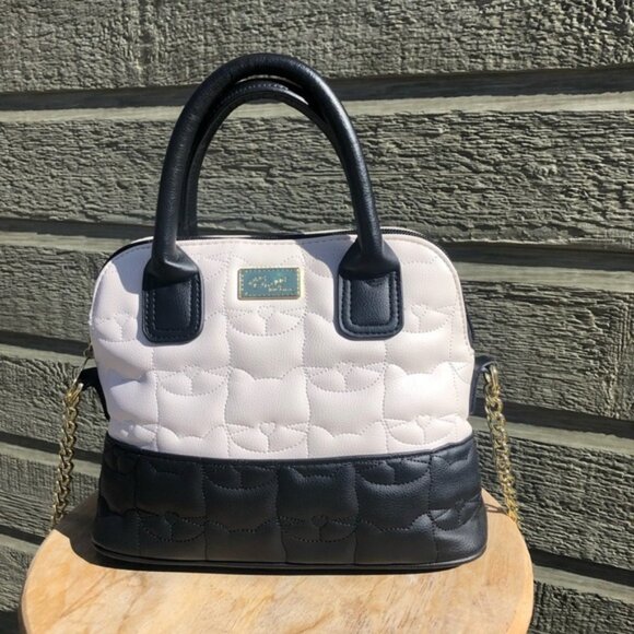 Betsey Johnson Handbags - Betsey Johnson black and white quilted crossbody bag